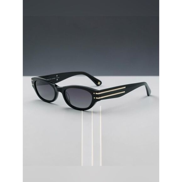 5.$359 Carolina Lemke Berlin Eyewear Baxa Black + Free Luxury Premium Case  NEW